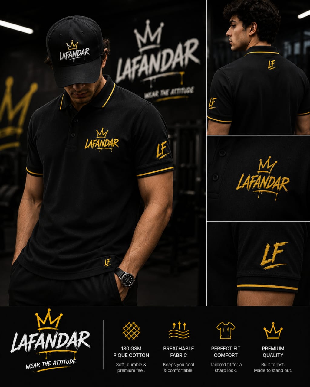 Men's Premium Cotton Polo T-Shirt | Regular Fit | Collared Half Sleeve Casual Wear | Solid Color Polo Tee